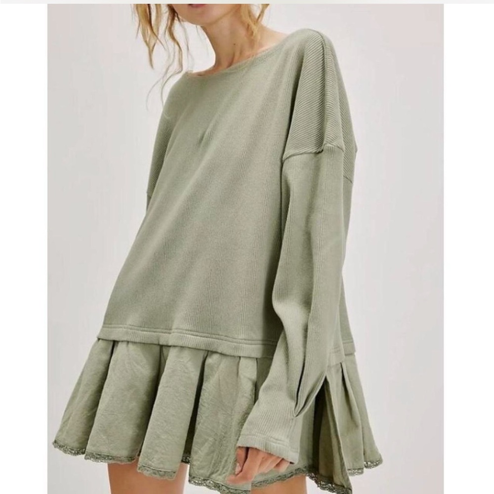 FREE PEOPLE Mod Moment Tunic in Lima Bean